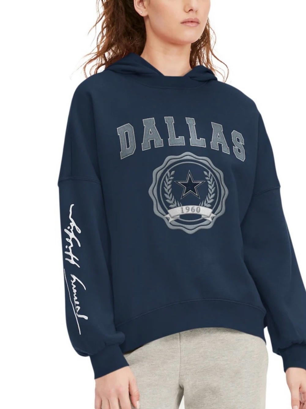 NFL Navy Dallas Cowboys Tommy Hilfiger Crewneck Hoodie Sweater